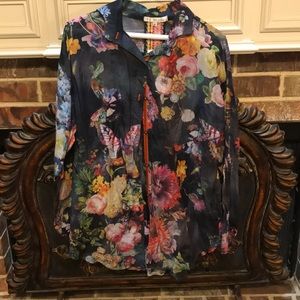 Johnny Was floral blouse